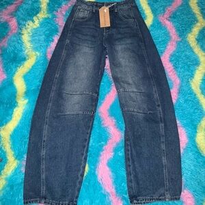 Alla Breve Women’s Wide Leg Panel Jeans Size 2 NWT Relaxed Fit
